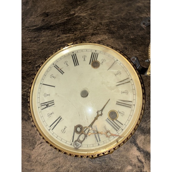 Vtg Welby Germany Clock Parts, Face Made In West Germany, Key, And Chime Unknown - Picture 3 of 8